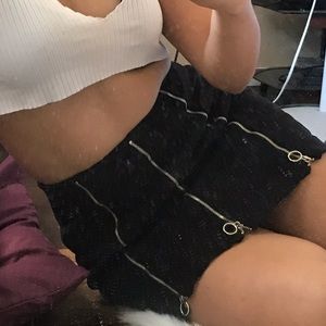 Pretty little thing o ring denim skirt